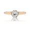Bague 47 Bague solitaire ancienne en or jaune 18 carats et diamant 58 Facettes 25-072B