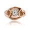 Bague 52 Bague vintage en or rose 18 carats au saphir blanc 58 Facettes 25-023