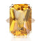 Bague 52 Bague vintage en or jaune 18 carats et citrine 58 Facettes 25-019