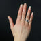 Bague 54 Bague saphir et diamants taille trapèze en or blanc 18 carats 58 Facettes 24-298