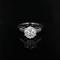 Bague 50 Bague solitaire Art déco en or blanc avec diamant 58 Facettes 24-261