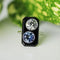 Bague 50 Bague Art déco en platine avec onyx, diamant et saphir 58 Facettes 24-284