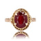 Bague 56 Bague vintage en or rose 18 carats et rubis 58 Facettes 24-063
