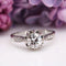 Bague 51 Bague solitaire ancienne en platine avec diamants taille ancienne 58 Facettes 24-160