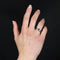 Bague 53 Bague jarretière Art déco en or blanc 18 carats, saphirs et diamants 58 Facettes 24-114
