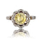 Bague 51 Bague fleur ancienne en or jaune et platine, saphir jaune et diamants 58 Facettes 24-156