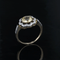 Bague 51 Bague fleur ancienne en or jaune et platine, saphir jaune et diamants 58 Facettes 24-156