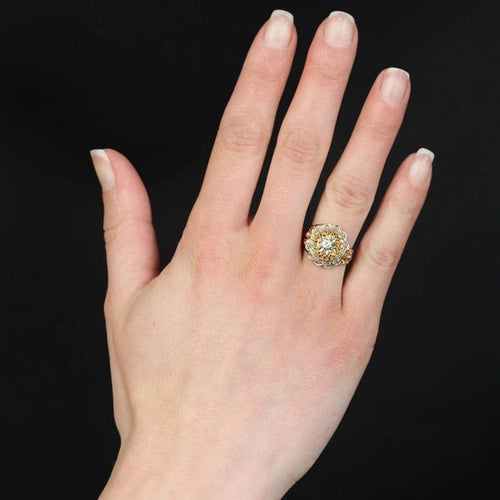Bague 50 Bague vintage en or rose 18 carats et diamants 58 Facettes 24-003