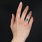 Bague 55 Bague fleur en or blanc 18 carats, émeraude et diamants 58 Facettes 24-062