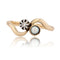 Bague 53 Bague toi et moi ancienne en or jaune avec perle et diamant 58 Facettes 20-059