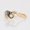 Bague 53 Bague toi et moi ancienne en or jaune avec perle et diamant 58 Facettes 20-059