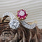 Bague 61 Bague Toi et Moi en or jaune 18 carats, platine, diamants et rubis 58 Facettes 24-001