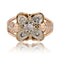 Bague 53 Bague vintage trèfle et plumes en or rose 18 carats 58 Facettes CV106