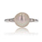 Bague 55 Bague ancienne perle de culture et diamants en or blanc 18 carats 58 Facettes CV98