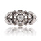 Bague 54 Bague solitaire vintage en or blanc 18 carats et saphir blanc 58 Facettes 20-179B