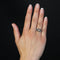 Bague 54 Bague solitaire vintage en or blanc 18 carats et saphir blanc 58 Facettes 20-179B