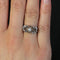 Bague 54 Bague solitaire vintage en or blanc 18 carats et saphir blanc 58 Facettes 20-179B