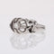 Bague 54 Bague solitaire vintage en or blanc 18 carats et saphir blanc 58 Facettes 20-179B