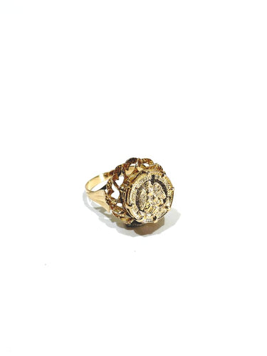 Bague 56 Bague Dos Pesos en or jaune 18 carats et pièce or 22 carats 58 Facettes 1714249