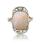Bague 50 Bague Art déco en or jaune 18 carats, platine, opale et diamants 58 Facettes 23-290