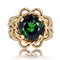 Bague 53 Bague vintage en or jaune 18 carats et tourmaline verte 58 Facettes 23-259