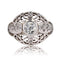 Bague 52 Bague dôme vintage en or blanc 18 carats et diamants 58 Facettes 21-739