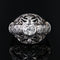 Bague 52 Bague dôme vintage en or blanc 18 carats et diamants 58 Facettes 21-739