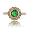 Bague 50 Bague ancienne en or jaune 18 carats grenat vert et perles fines 58 Facettes 23-261A