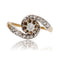 Bague 48 Bague tourbillon en or jaune et platine avec diamants 58 Facettes 23-133