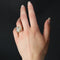 Bague 49 Bague tank rétro aigue-marine et diamants en or rose 18 carats 58 Facettes 22-624