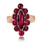Bague 55 Bague marquise ancienne en or rose 18 carats et grenats 58 Facettes 23-116