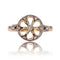 Bague 56 Bague ancienne rosace en or jaune 18 carats, platine et diamants 58 Facettes 19-347