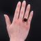 Bague 54 Bague Art déco ancienne en or rose et platine, tourmaline et diamants 58 Facettes 23-067
