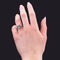Bague 48 Bague solitaire ancienne en or blanc 18 carats et aigue-marine 58 Facettes 23-003