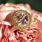 Bague 50 Bague vintage ronde en or rose 18 carats et morganite 58 Facettes 23-044