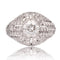 Bague 53 Bague dôme Art déco en platine et diamants 58 Facettes 23-084