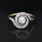 Bague 53 Bague tourbillon ancienne en or jaune 18 carats, platine et diamants 58 Facettes 22-057