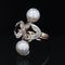 Bague 48 Bague Toi et Moi ancienne en or rose avec perles Mabé et diamants 58 Facettes 22-564