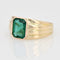 Bague 60 Bague jonc ancienne en or jaune 18 carats et émeraude 58 Facettes 22-635