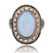 Bague 48 Bague ancienne en or jaune 18 carats, opale, perles fines et émail 58 Facettes 22-493