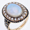 Bague 48 Bague ancienne en or jaune 18 carats, opale, perles fines et émail 58 Facettes 22-493