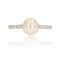 Bague 50 Bague Art déco en platine avec perle fine et diamants 58 Facettes 22-509