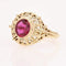 Bague 49 Bague ancienne en or jaune 18 carats avec rubis naturel 58 Facettes 22-449