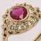 Bague 49 Bague ancienne en or jaune 18 carats avec rubis naturel 58 Facettes 22-449