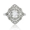 Bague 54 Bague Art déco en or blanc et platine ornée de diamants 58 Facettes 22-427