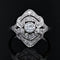 Bague 54 Bague Art déco en or blanc et platine ornée de diamants 58 Facettes 22-427