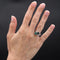 Bague 55 Bague toi et moi émeraude saphir et diamants en or blanc 18 carats 58 Facettes CV80