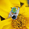 Bague 55 Bague toi et moi émeraude saphir et diamants en or blanc 18 carats 58 Facettes CV80