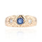 Bague 52 Bague jonc ancienne en or rose 14 carats, saphir et diamants 58 Facettes 01-281