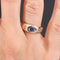 Bague 52 Bague jonc ancienne en or rose 14 carats, saphir et diamants 58 Facettes 01-281